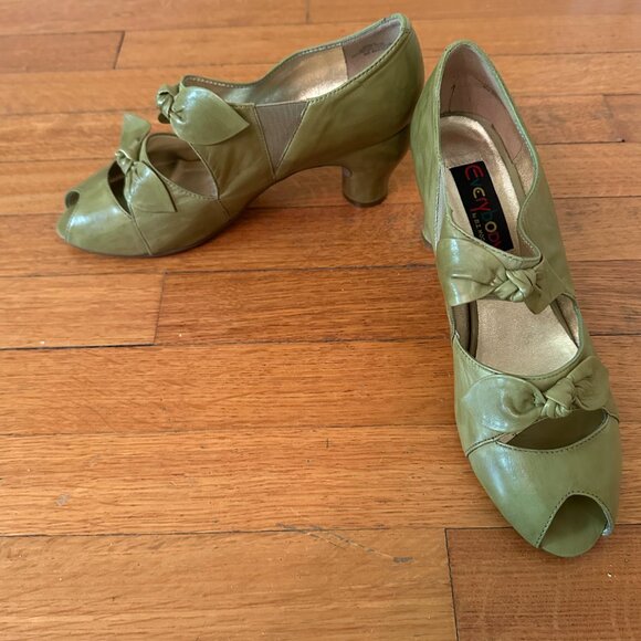 Everybody by bz moda Light Green open Toe Heels Size 40.5 - Picture 7 of 13